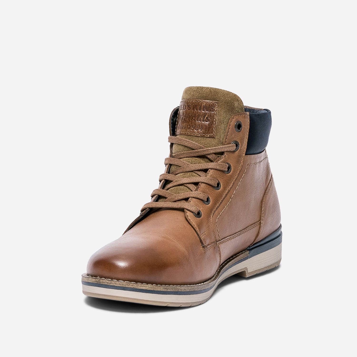Boots à lacet REDSKINS cognac en cuir