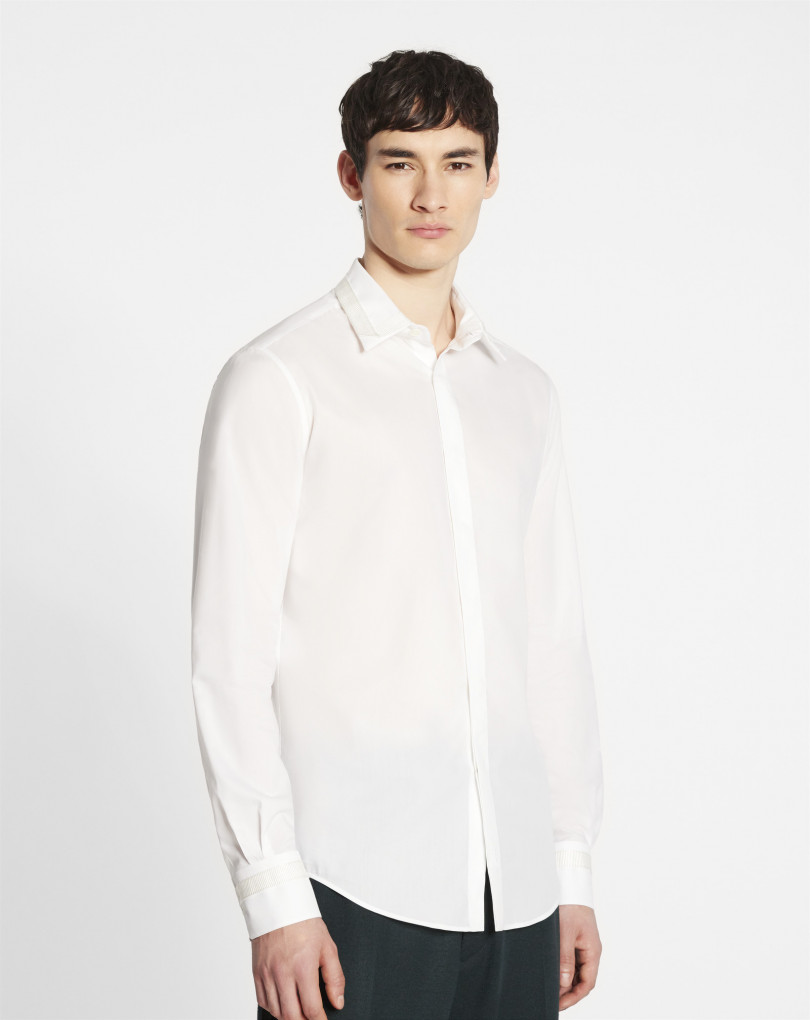 CHEMISE A DETAILS GROS GRAIN