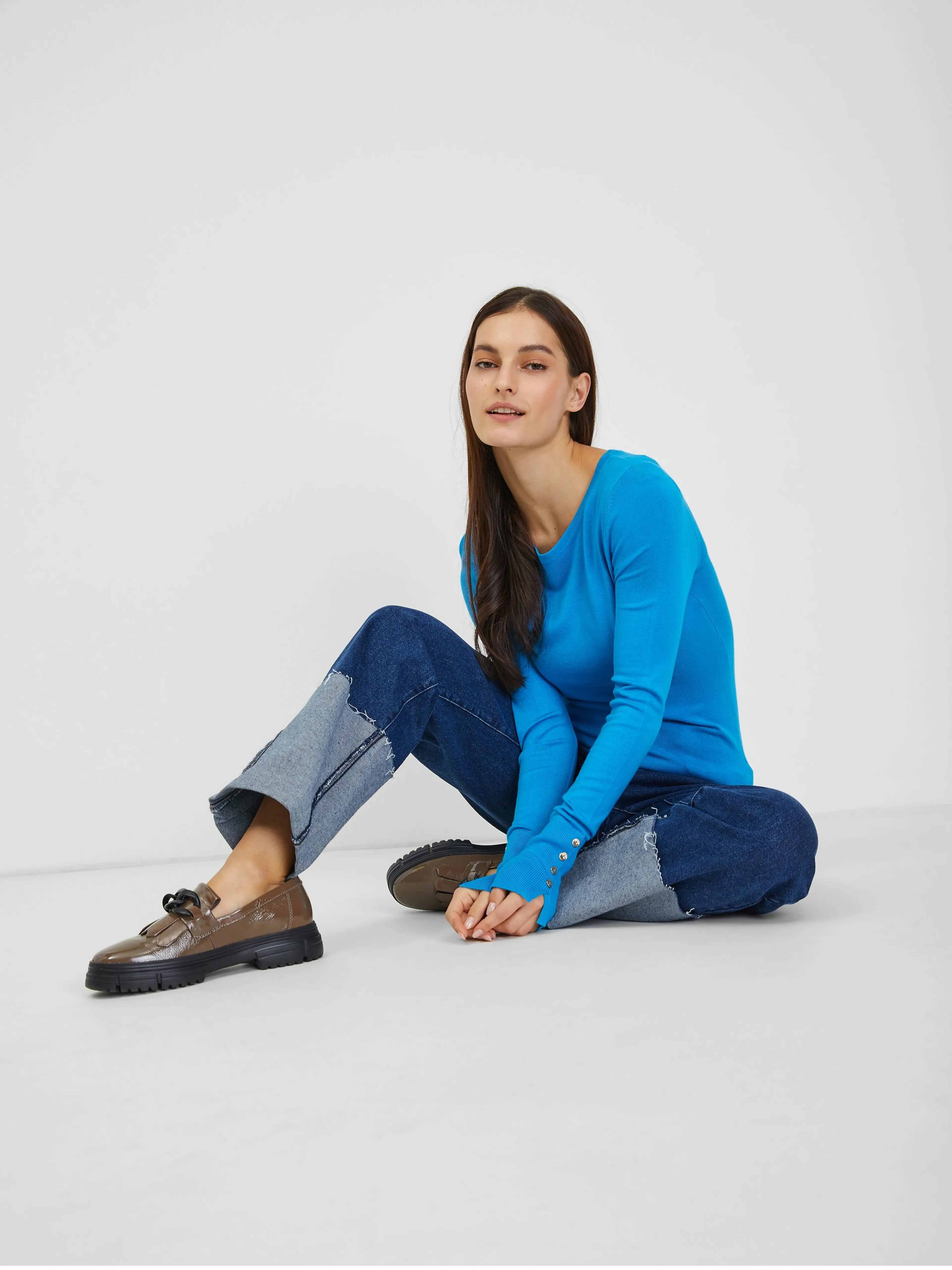 Blauer leichter Damen-Pullover ORSAY