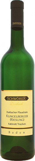 2022 Durbacher Plauelrain Klingelberger Riesling Kabinett trocken - Weinhaus Schwörer