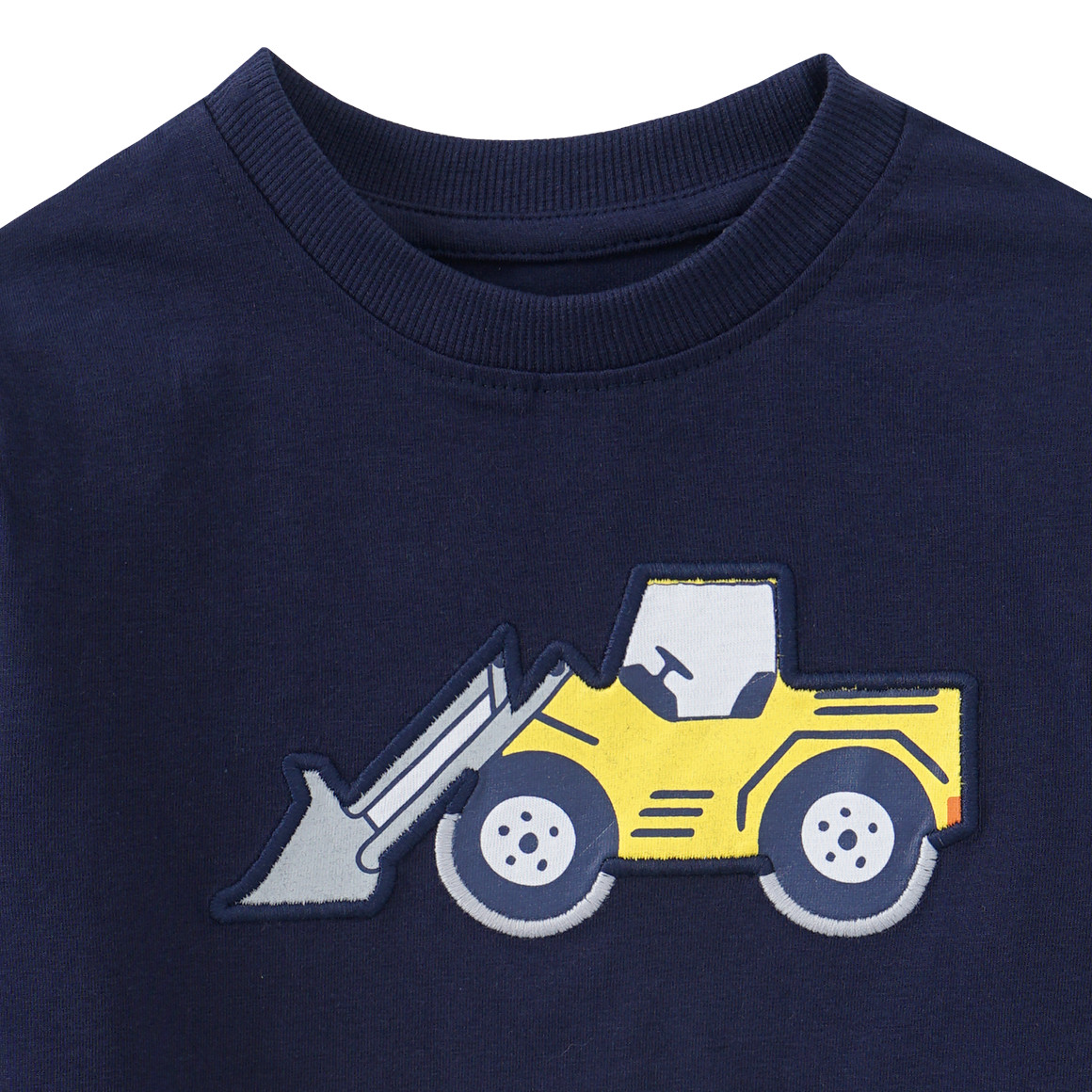 Kinder Langarmshirt mit Radlader-Applikation