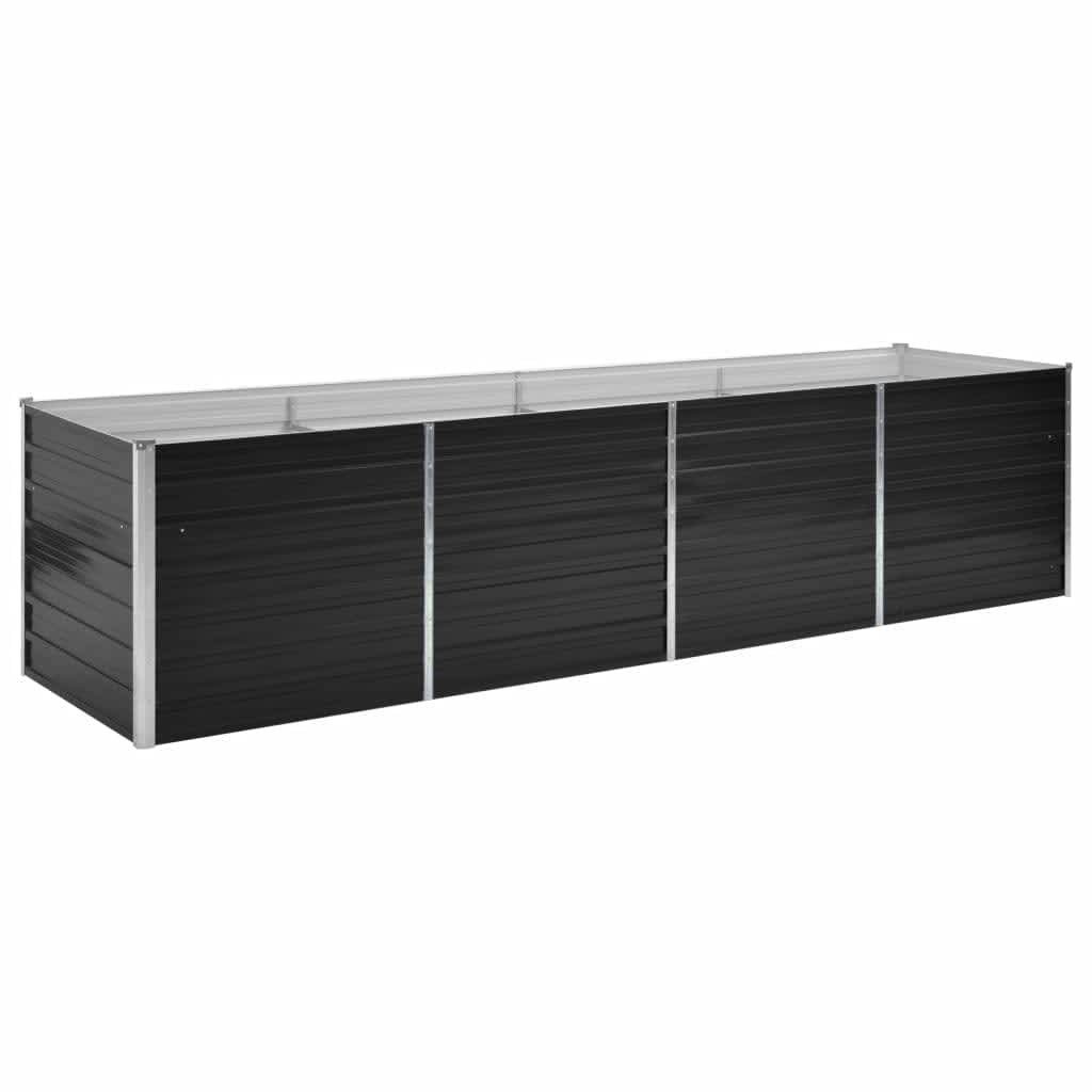 vidaXL Hochbeet Garten-Hochbeet Anthrazit 240 x 80 x 77 cm Verzinkter Stahl