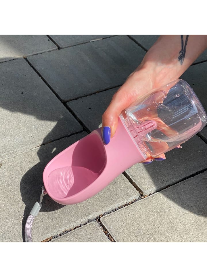 Intirilife Hunde Trinkflasche in Rosa günstig kaufen onesize