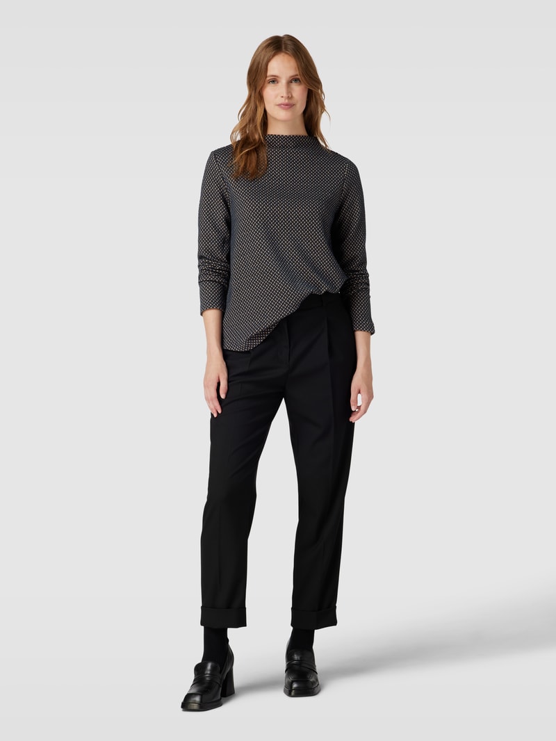 Pullover mit Allover-Muster Modell 'Gonni' in schwarz