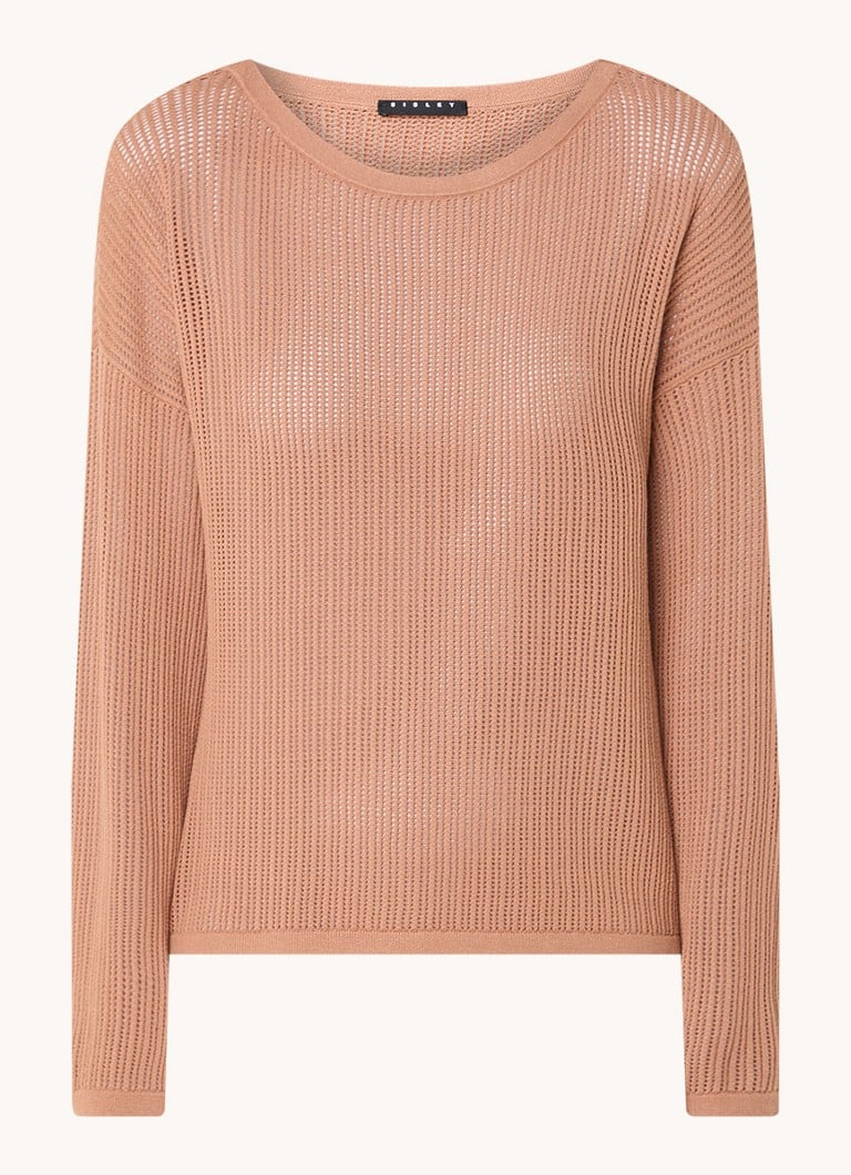 Sisley chunky knit sweater with openwork design