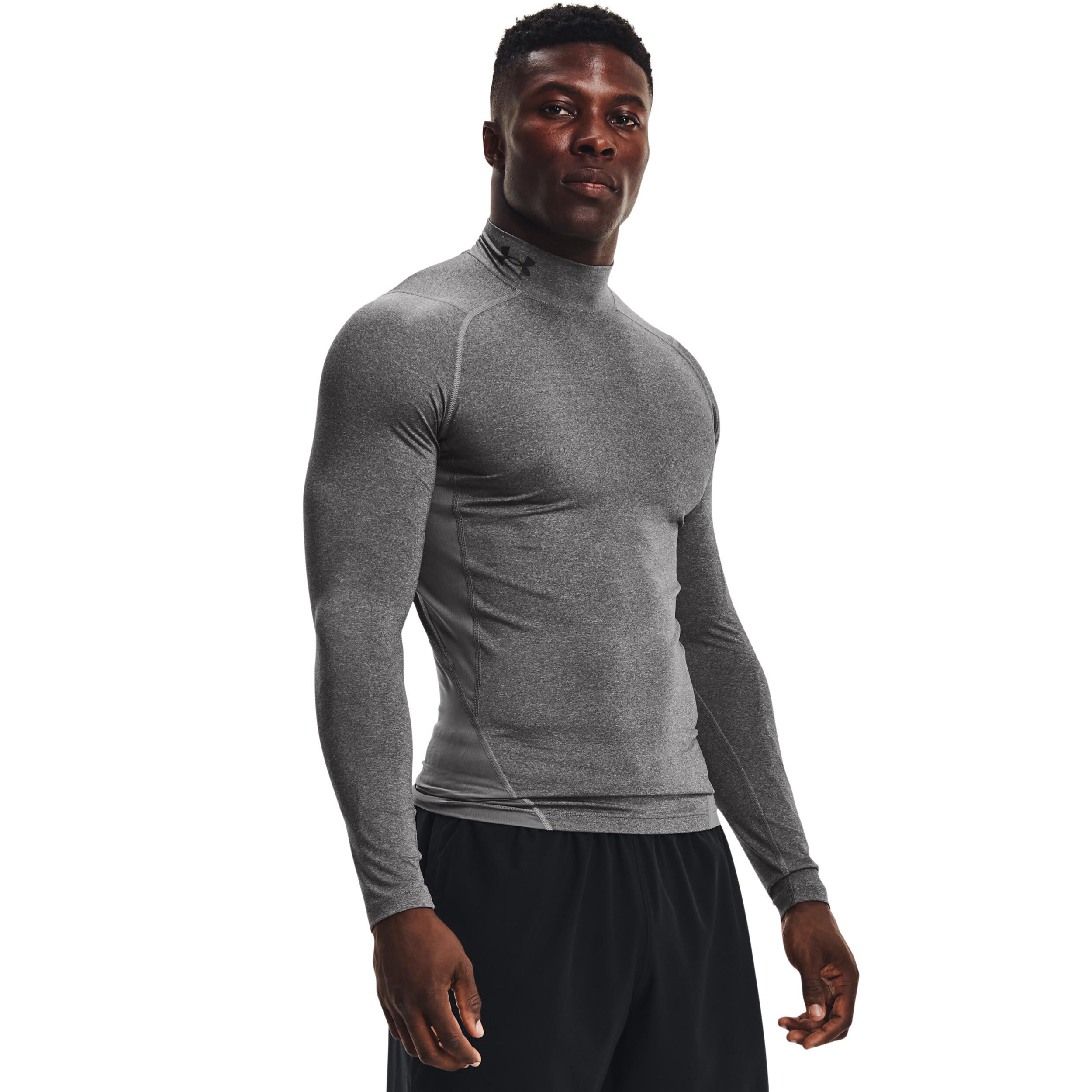 Heatgear Comp Mock Longsleeve Herren - Grau
