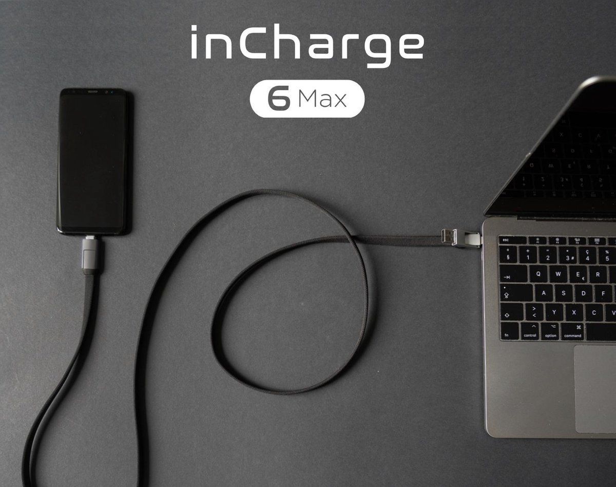 inCharge 6 Max graues Ladekabel