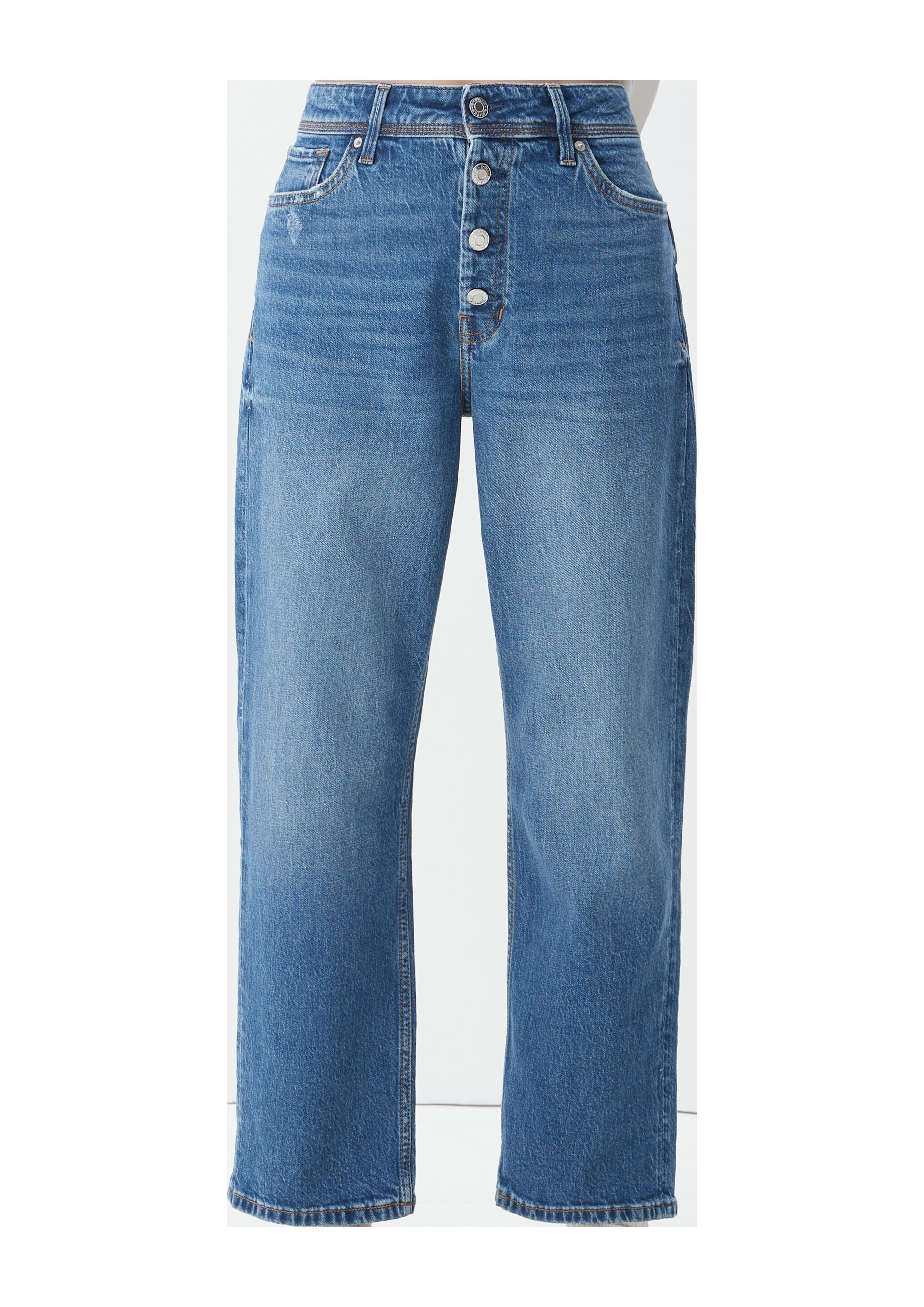 Cropped-Jeans Karolin / Regular Fit / High Rise / Straight Leg   2120759-56Z4