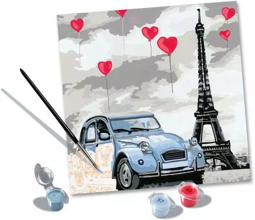 CreArt Liebe in Paris - Malen nach Zahlen für Erwachsene