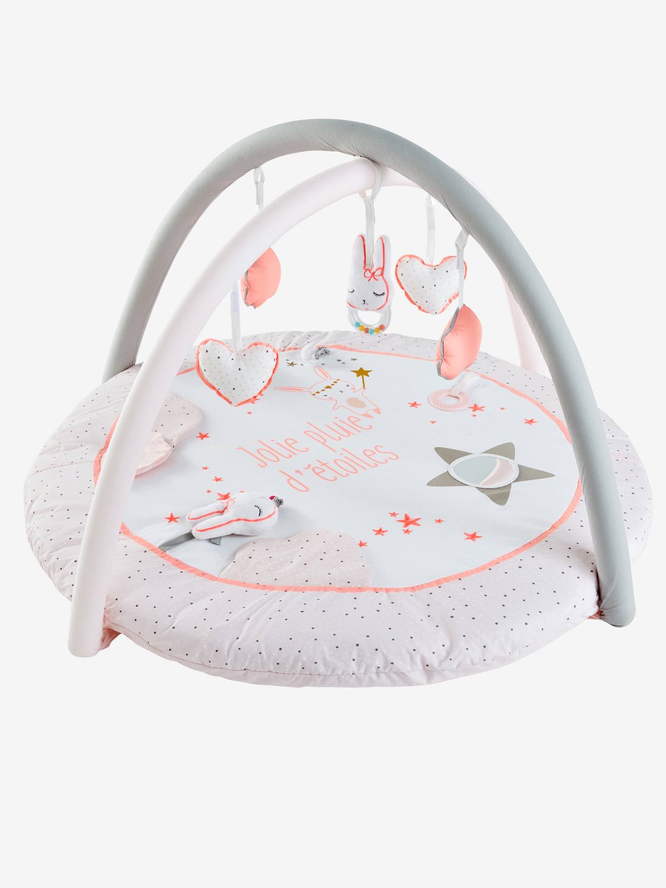 Tapis d'éveil Féérie écru/rose