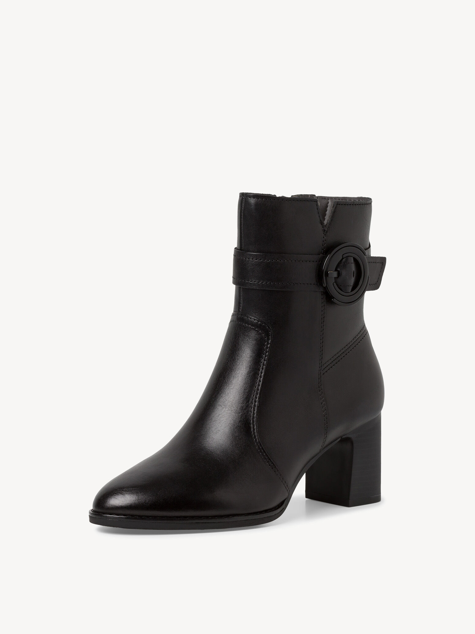 Bottine en cuir - noir