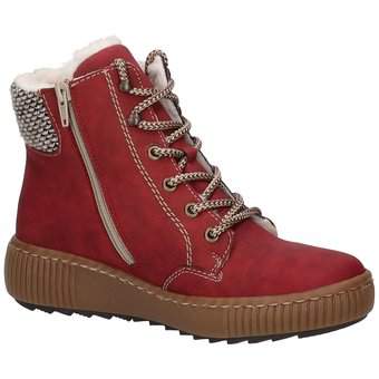 Rieker Schnür Boots in rot