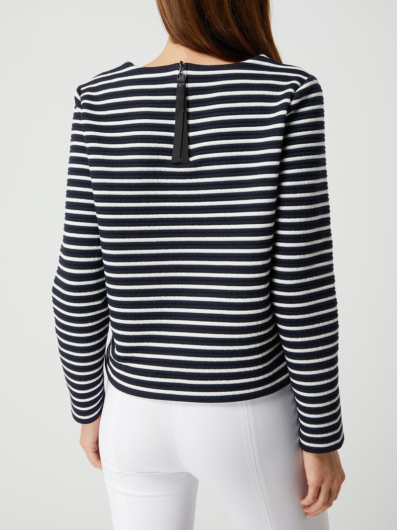 Sweatshirt mit Streifenmuster in hellblau