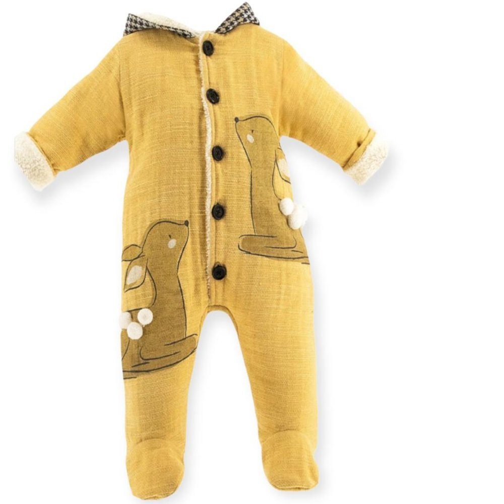 Engelbaby Overall Overall/Einteiler mit Gazellen Motiv Winteroverall (Einteiler, 1-tlg., Overall/Einteiler mit Gazellen Motiv) 80% Baumwolle und 20 % Polyester Druckknöpfe aus weichem Material