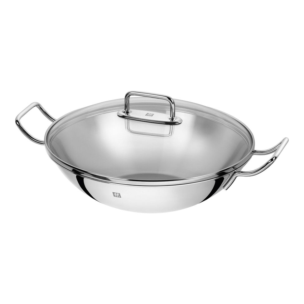 Wok 32 cm, 18/10 Edelstahl