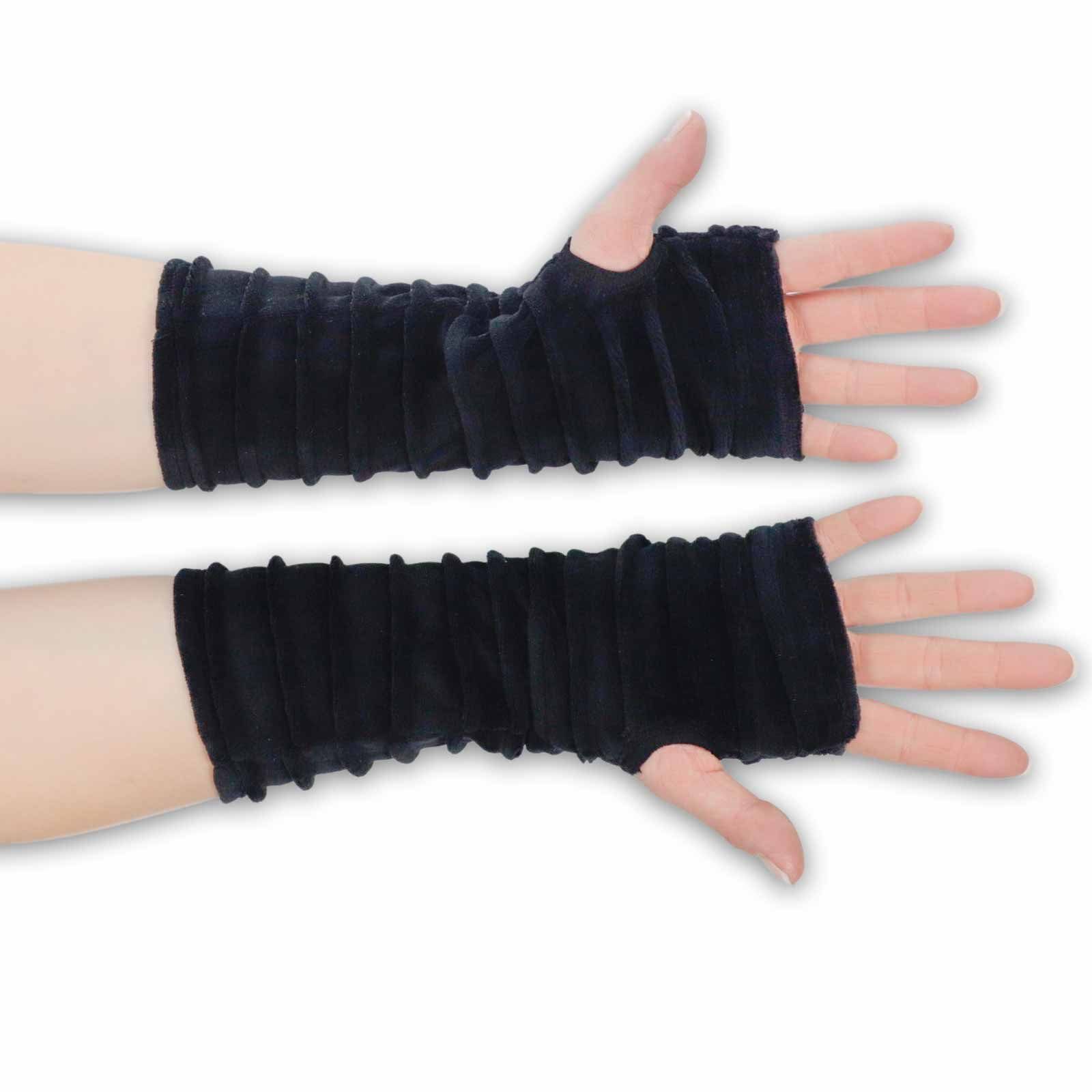 KUNST UND MAGIE Armstulpen Kunst und Magie Samt Armstulpen Stulpen Handwärmer Handschuhe Boho