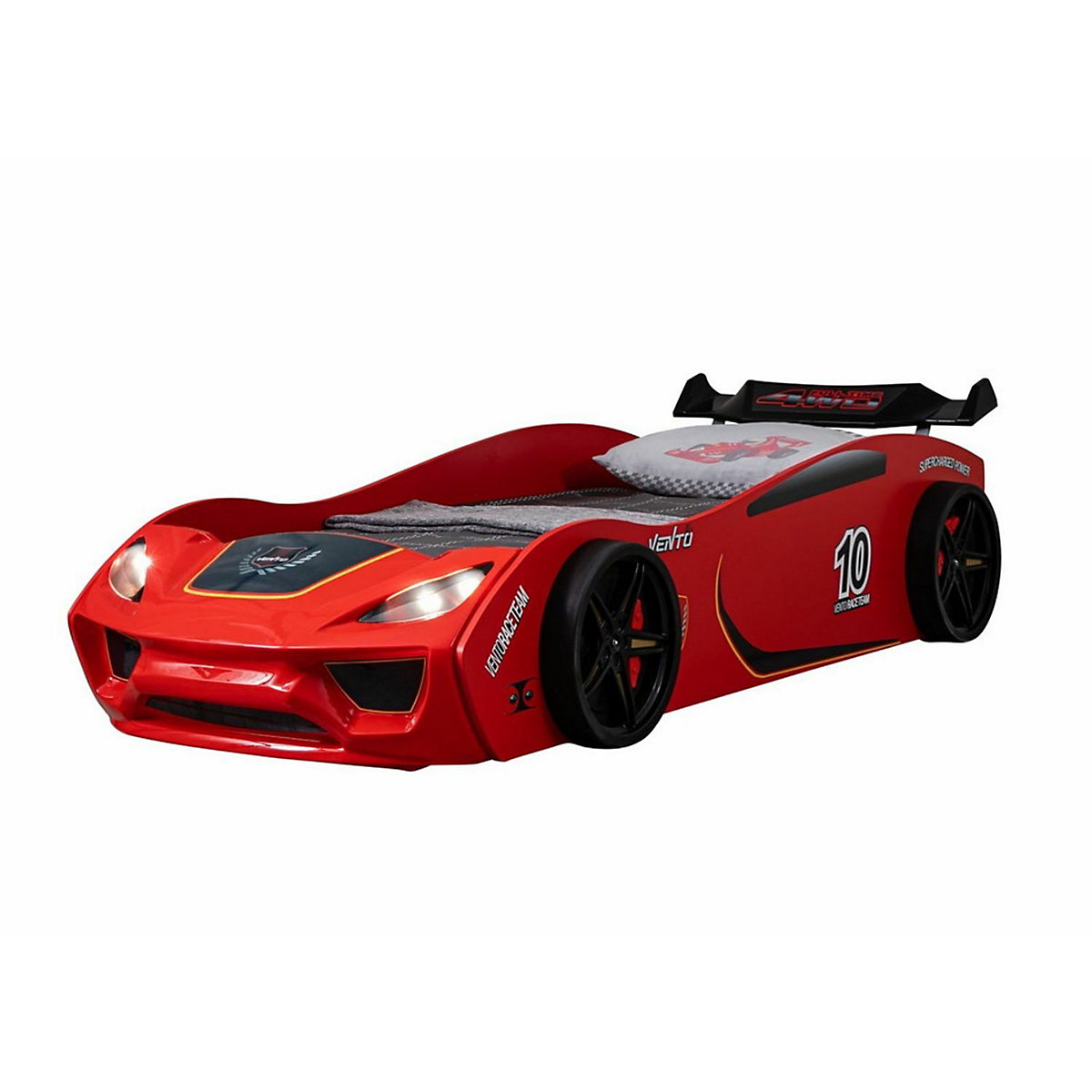 Autobett TURBO V2 im Rennwagen-Design mit Lattenrost