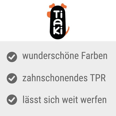 TIAKI Hundespielzeug TPR Regenbogenball