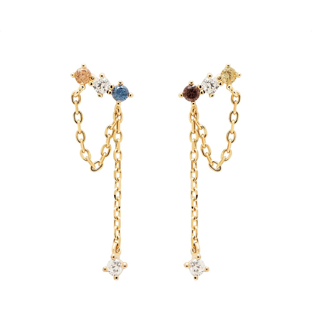 P D Paola Boucles d'oreilles à fermoir à poussette 925 Argent Boucles d'oreilles