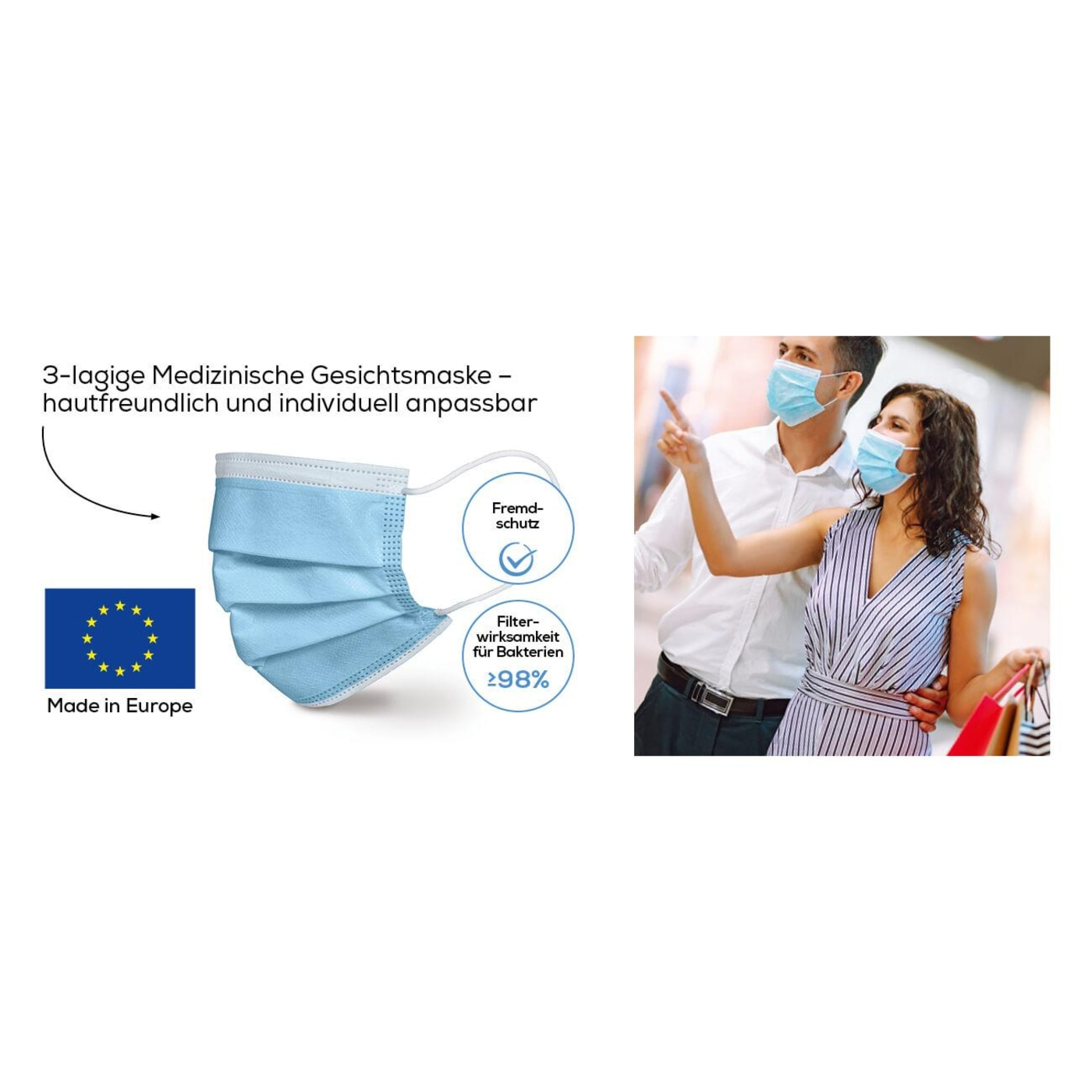 MM 15 OP-Maske Typ IIR Rosa - 20 Stk.-3-lagige medizinische Gesichtsmaske mit Tragekomfort & hohem Schutz - 20 Stk.