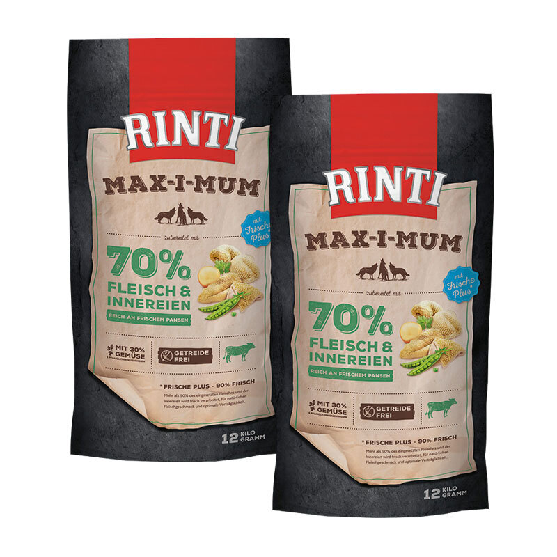 RINTI Hundetrockenfutter RINTI MAX-I-MUM Pansen 2x12 kg