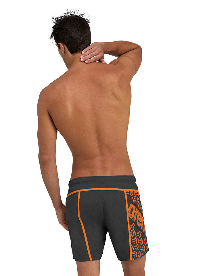 Arena Badeshorts in Anthrazit/ Orange günstig kaufen