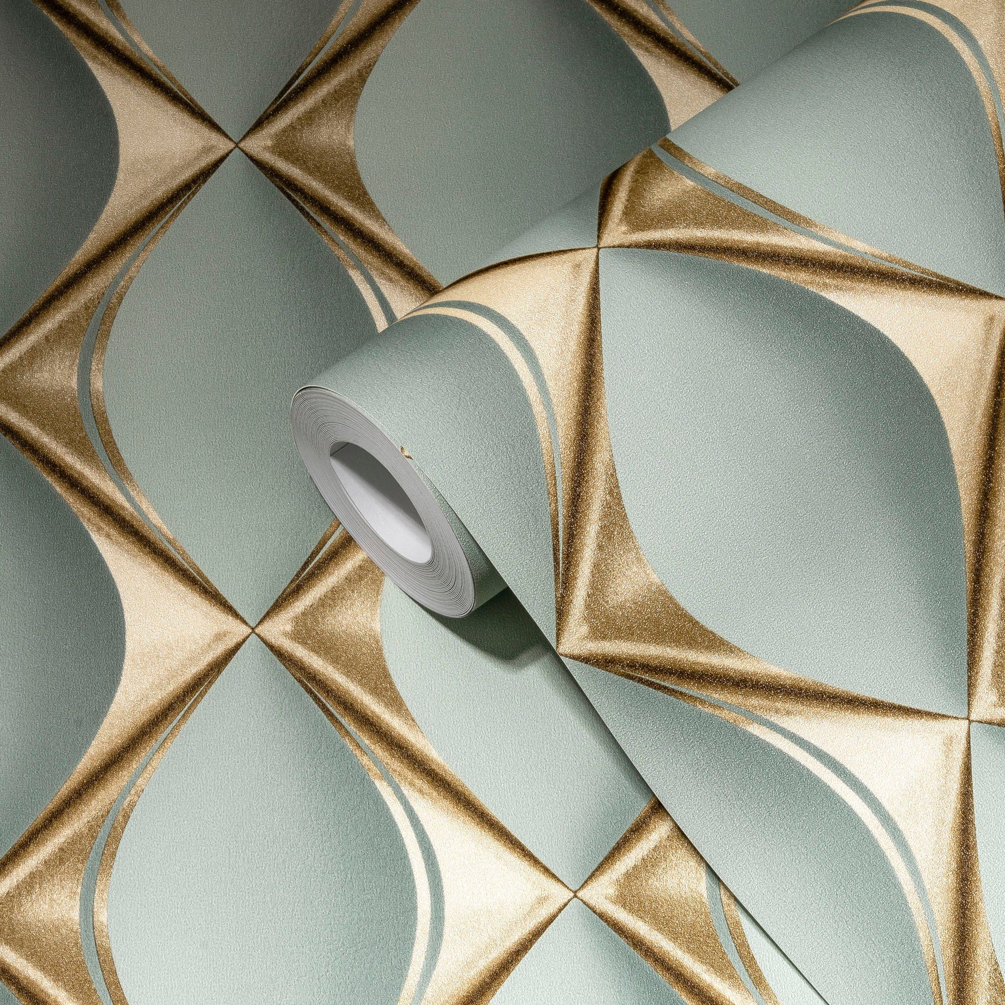 living walls Vliestapete My Home My Spa, strukturiert, 3D-Optik, metallic, Design Tapete 3D Effekt