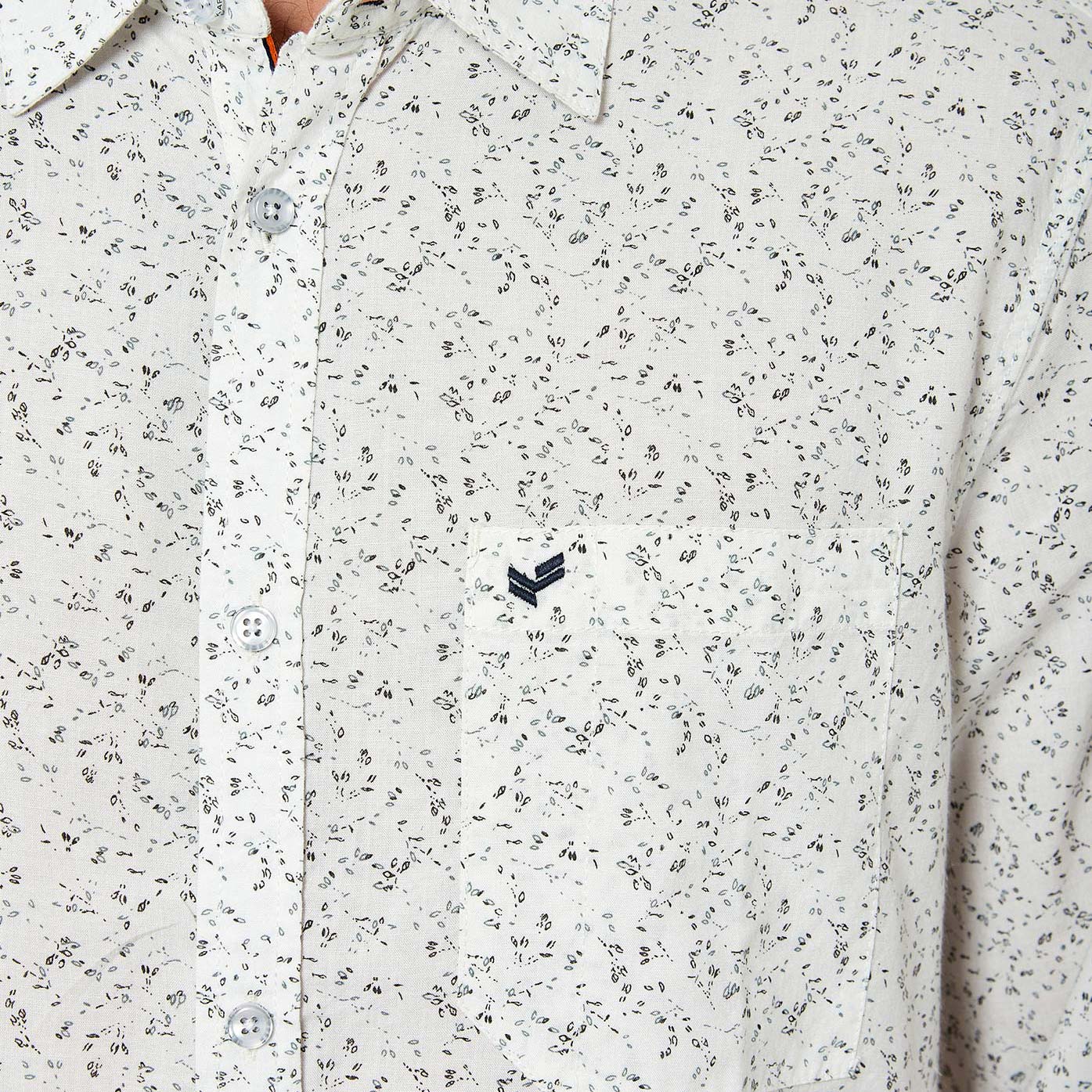 MONTY  Chemise fleurie blanche Homme