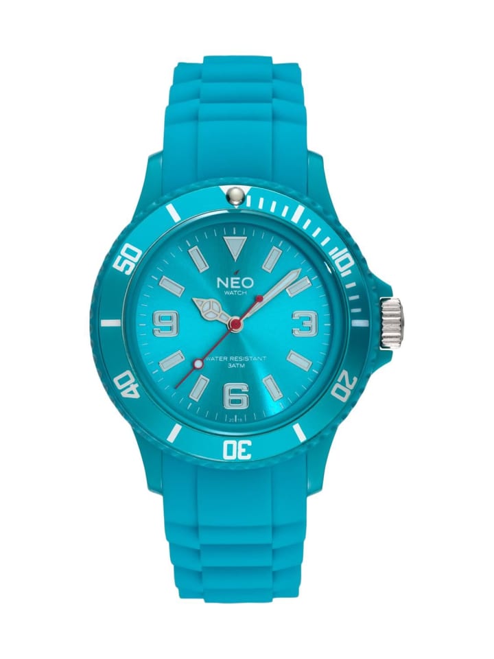 NEO Watch NEO Watch Armbanduhr aus Kunststoff in Türkis günstig kaufen onesize