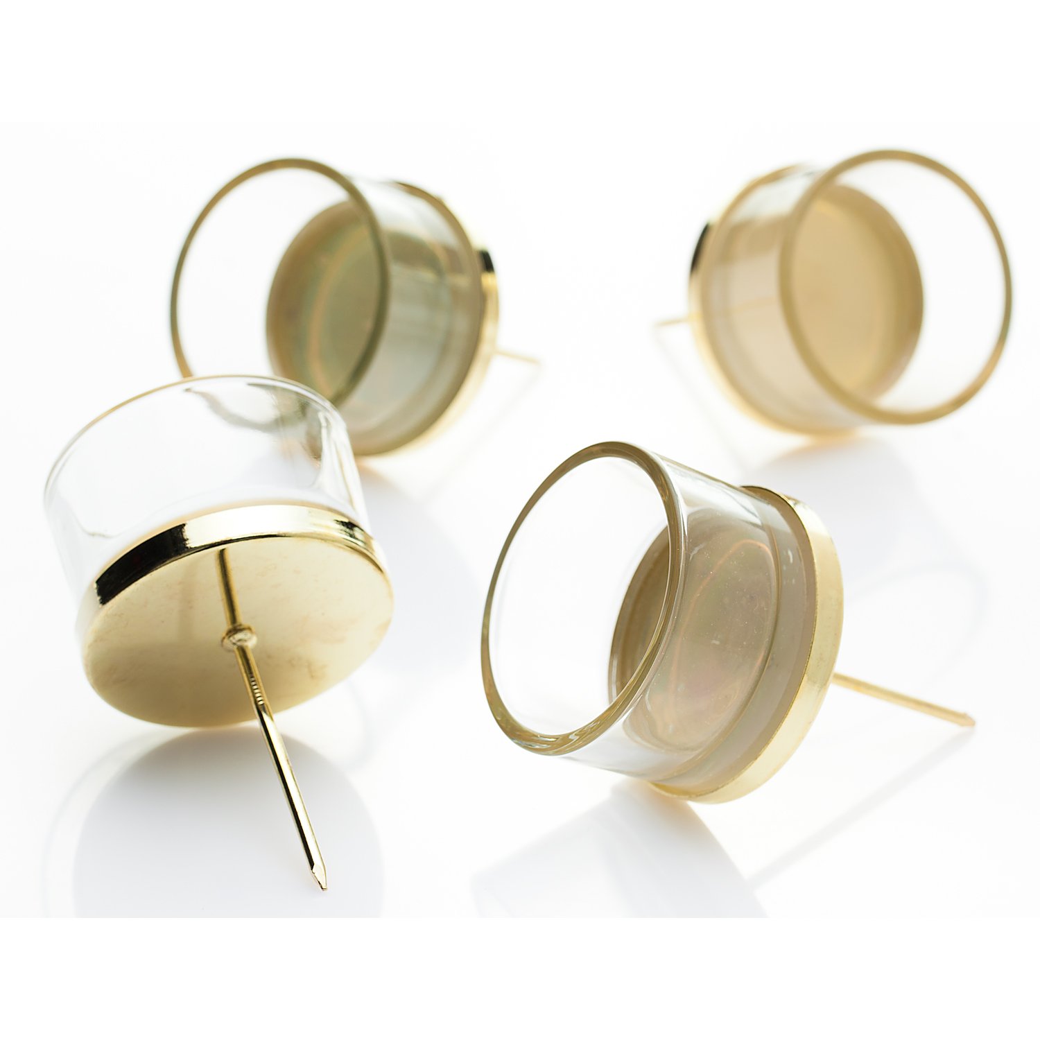 Teelichthalter, gold, 5 cm Ø, 4 Stück