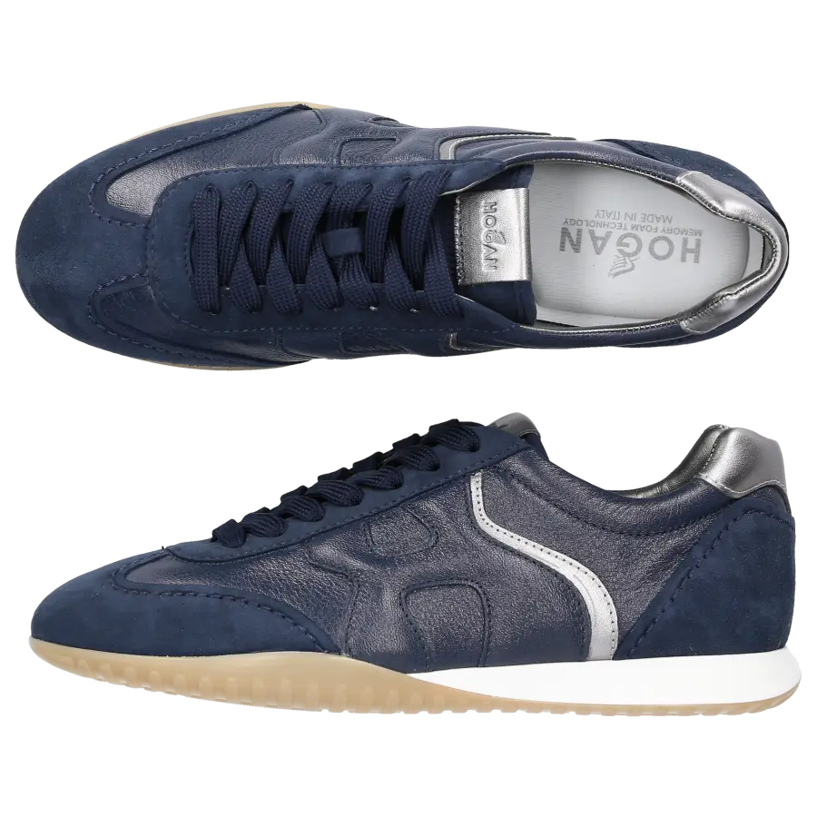 Hogan - Sneaker low OLYMPIA-Z Kalbsleder Veloursleder - blau
