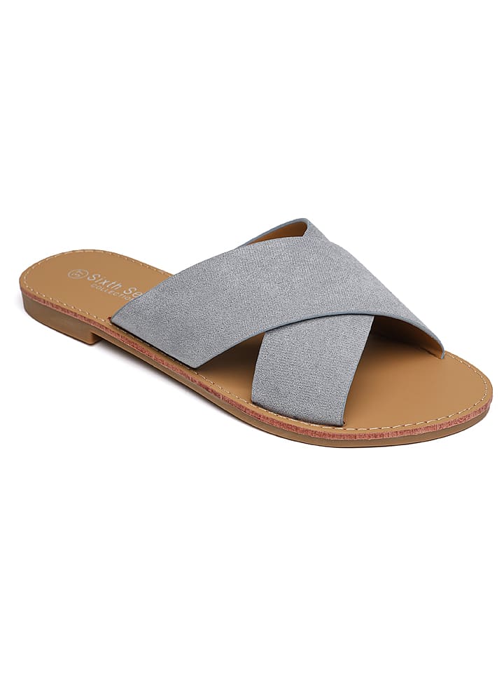 Sixth Sens Pantoletten in Blau günstig kaufen