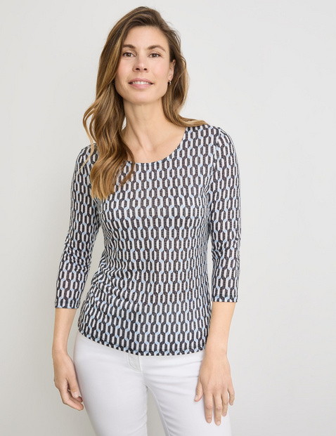3/4 Arm Shirt in Ausbrenner-Qualität