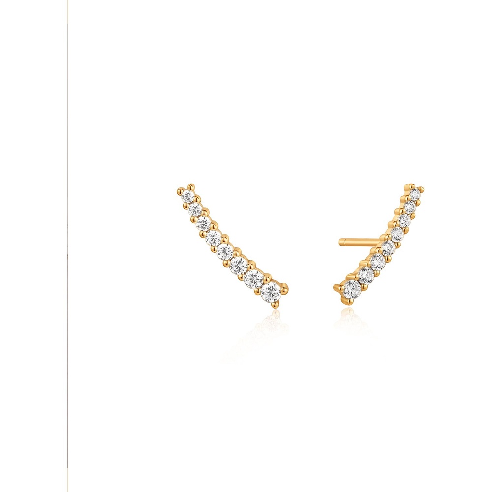 Ania Haie Boucles d'oreilles à fermoir à poussette 925 Argent Boucles d'oreilles
