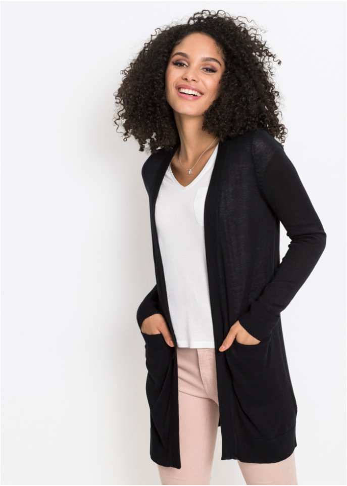 Longstrickjacke