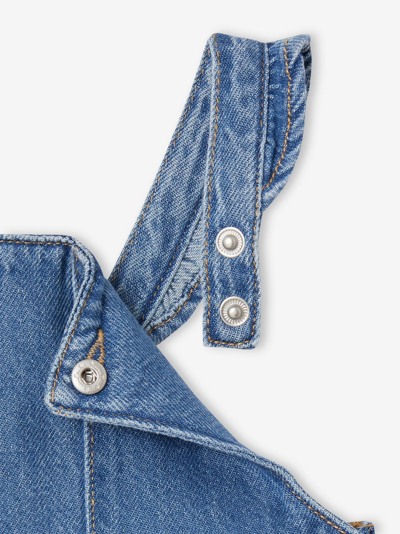 Vertbaudet Baby Jeans-Latzkleid Oeko-Tex - blue stone