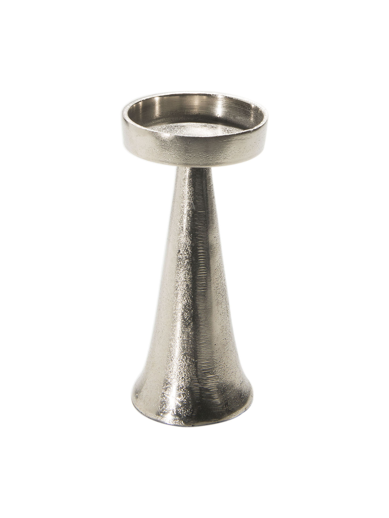 Raw Silver Finish Kerzenleuchter, Silber