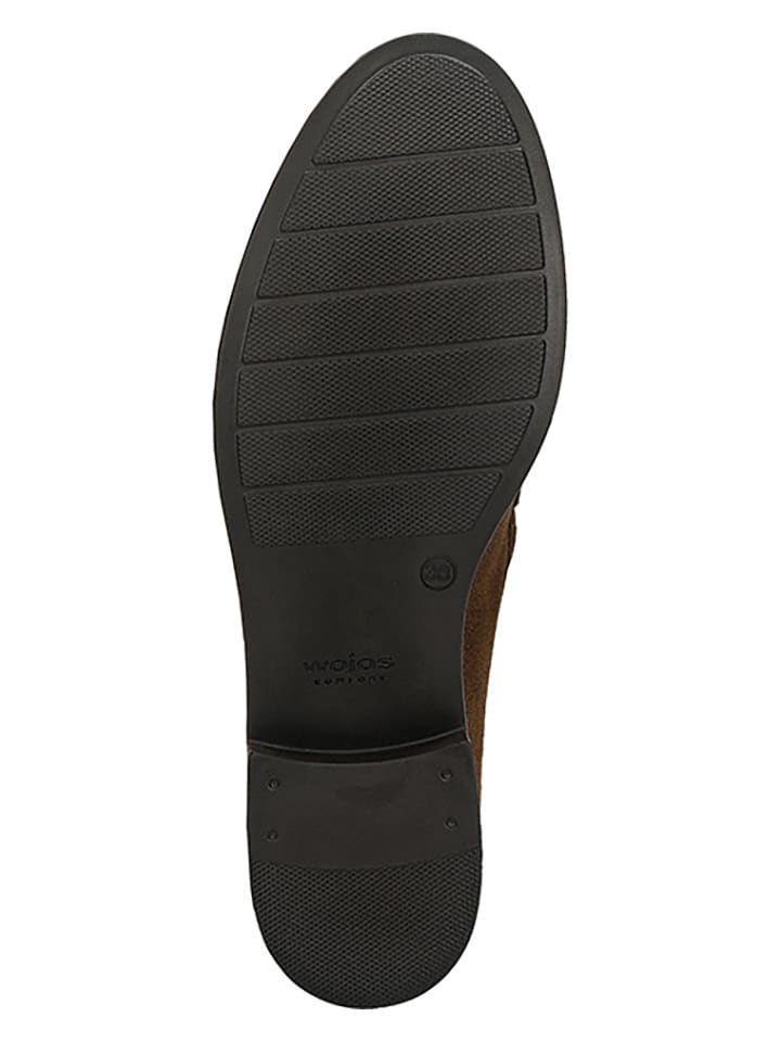 Wojas Leder-Mokassins in Braun günstig kaufen