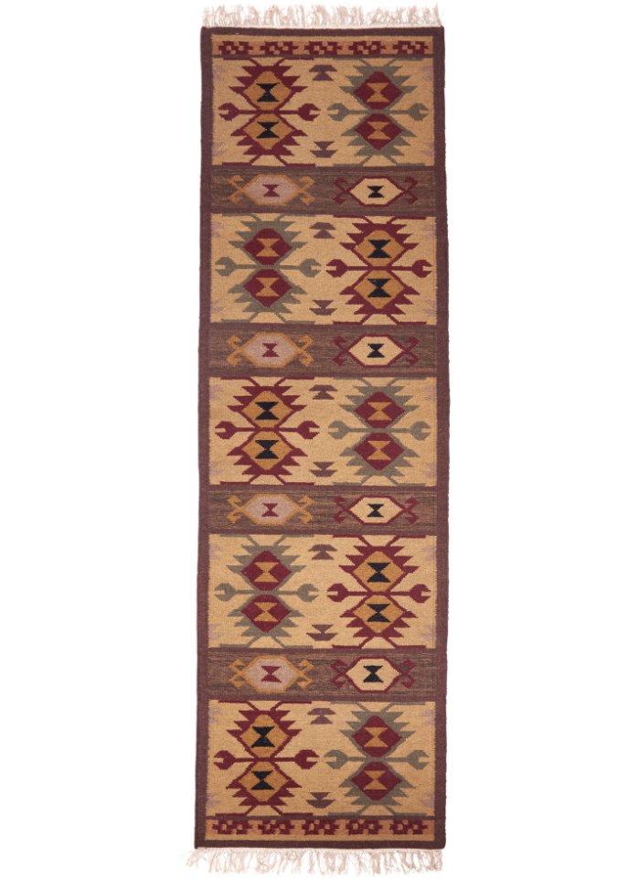 Kelim-Teppich in warmen Farben