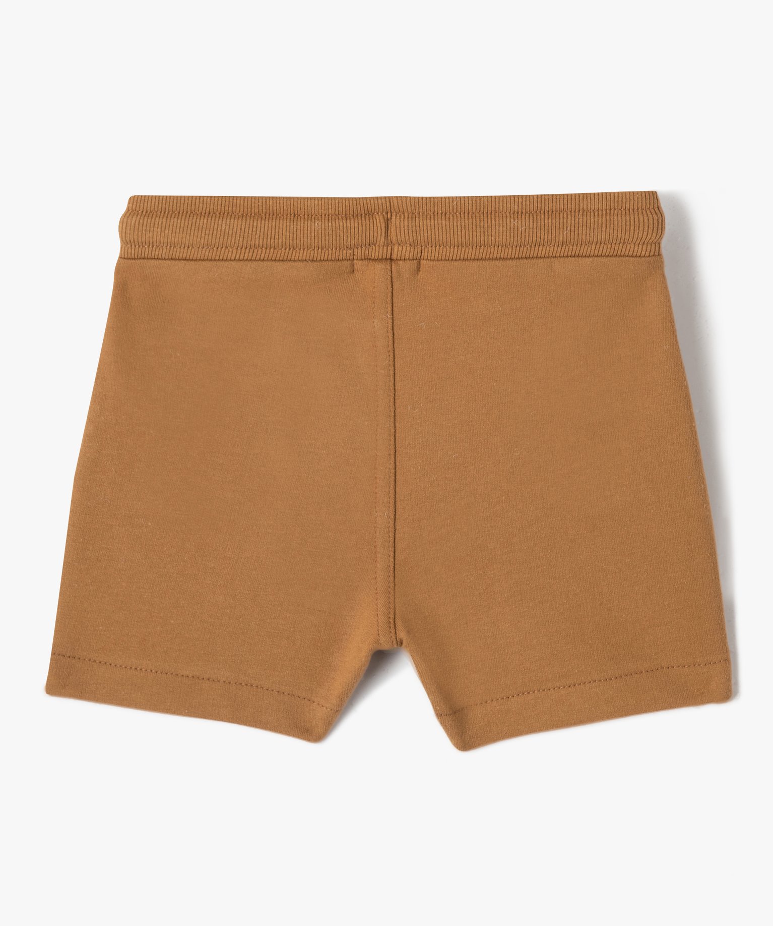 Short bébé Garçon en maille avec ceinture bord-cte marron | GEMO