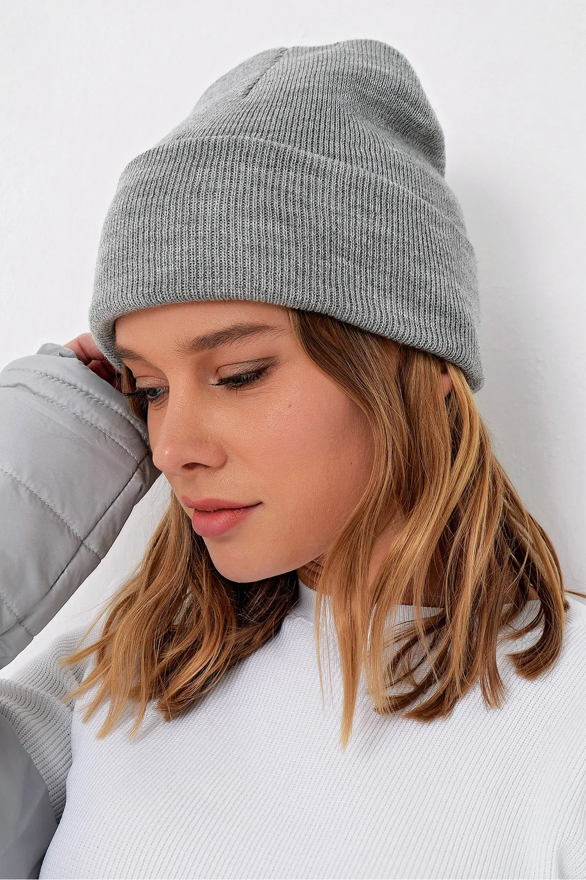Trend Alaçatı Stili  Mütze - Grau - Unifarben