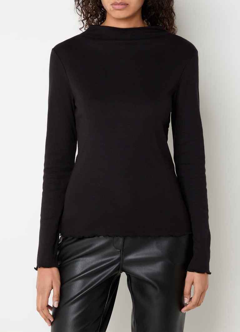 OPUS Soninchen top with stand-up collar