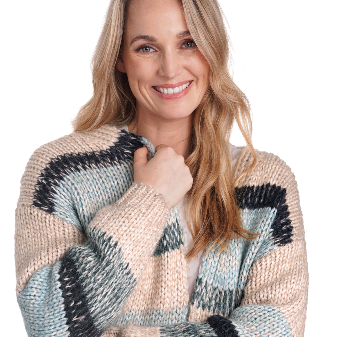 Damen Strickjacke im Streifen-Look