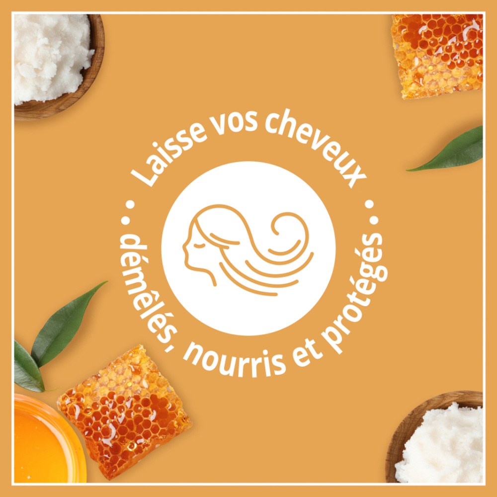 le petit marseillais Après-Shampooing Nutrition, Cheveux Secs, Miel de Provence BIO & Karité BIO Après-Shampooing