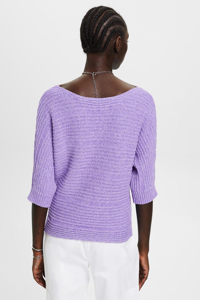 Kurzarm-Pullover aus Strukturstrick