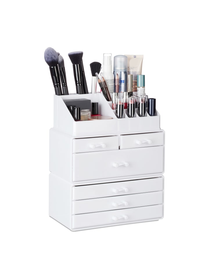 relaxdays Kosmetikorganizer in Weiß günstig kaufen onesize