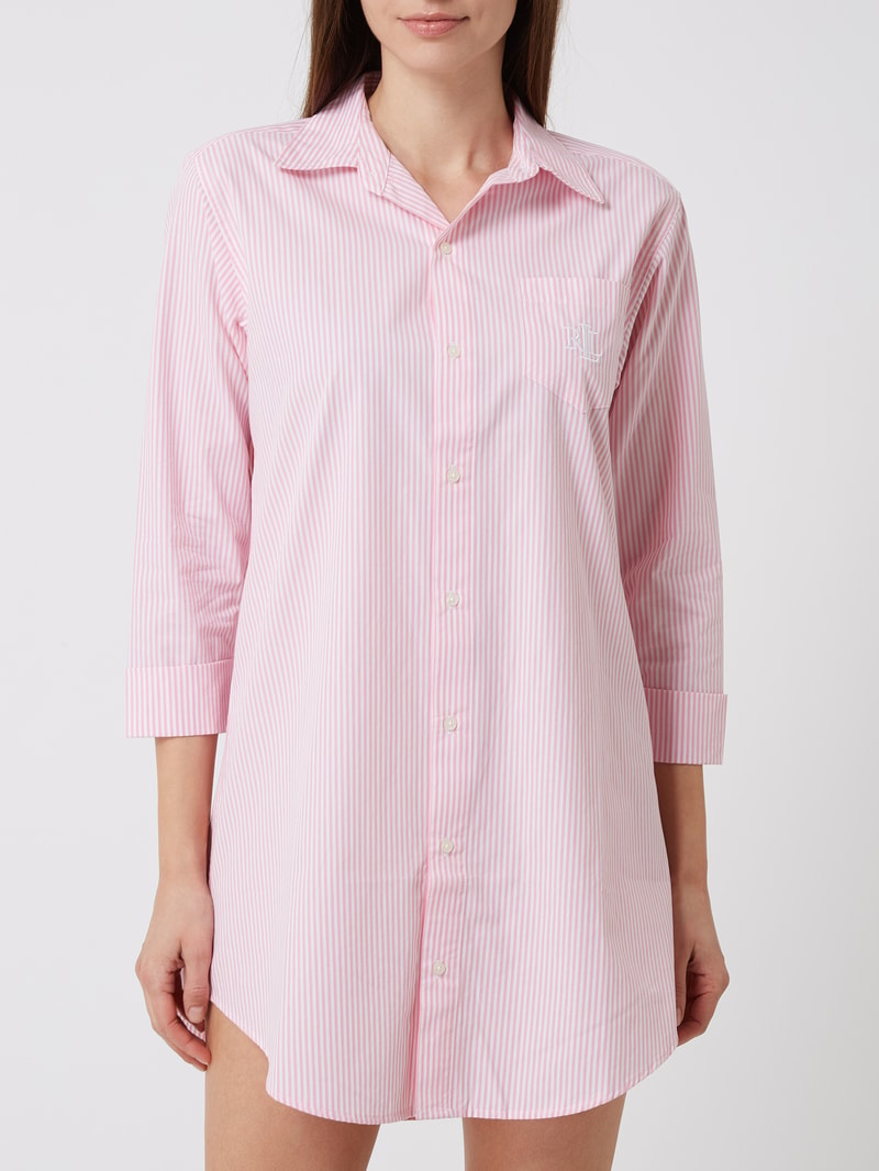 Nachthemd mit Streifenmuster in rosa