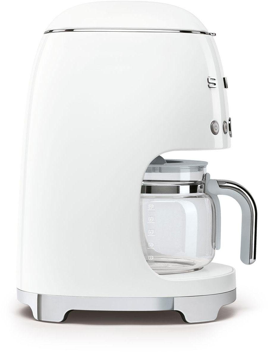 Smeg Filterkaffeemaschine DCF02WHEU, 1,4l Kaffeekanne, Papierfilter 1x4, inkl. Permanentfilter