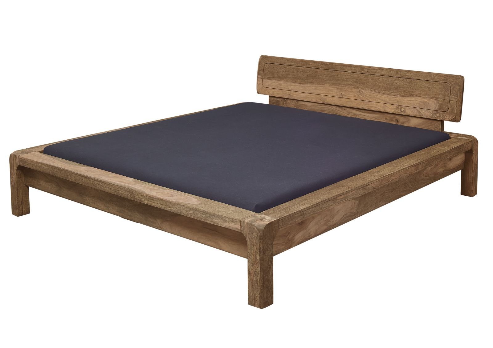 Massivmoebel24 Massivholzbett Bett Sheesham 180x200x80 braun geölt BUENO #001