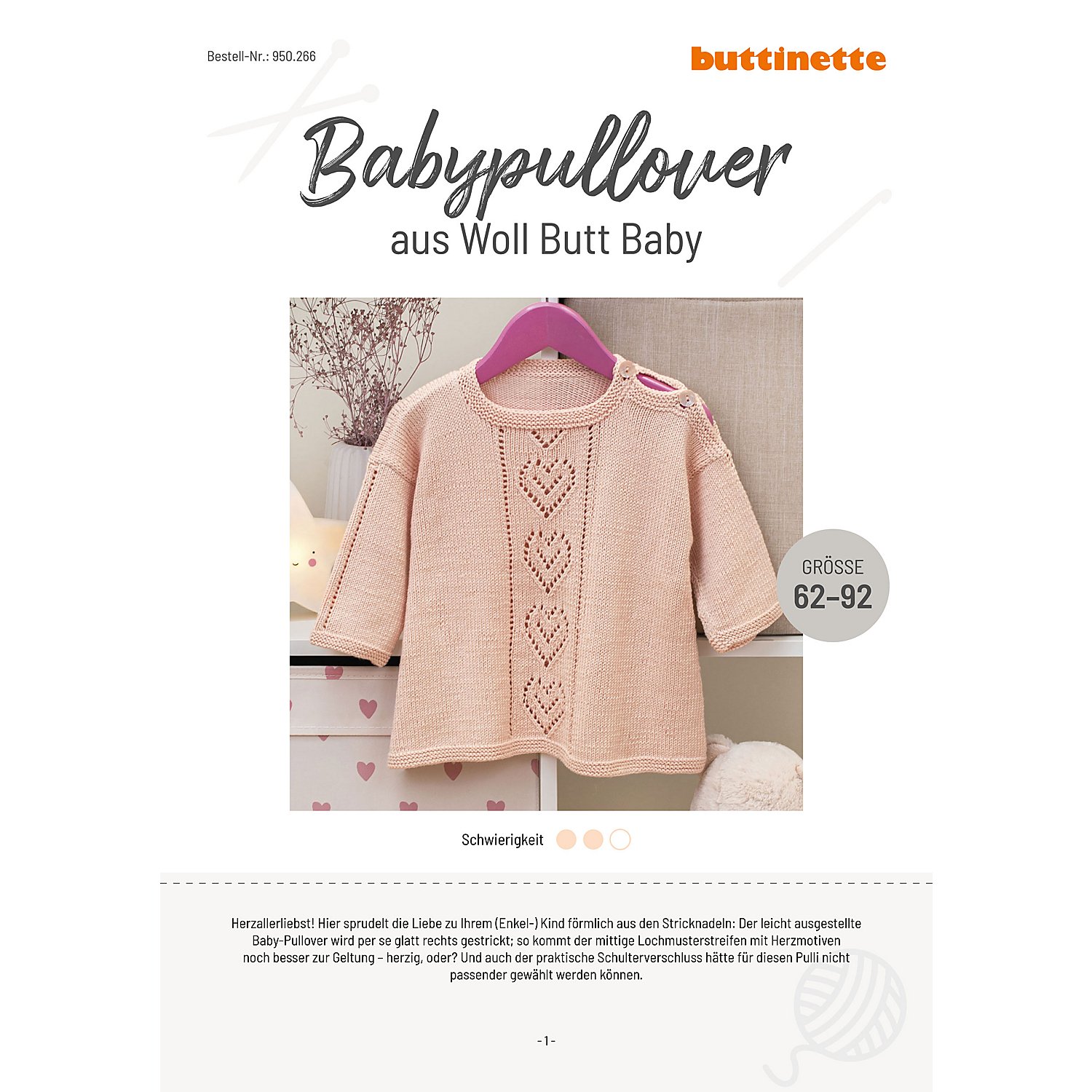 Strickanleitung – Babypullover aus Woll Butt Baby